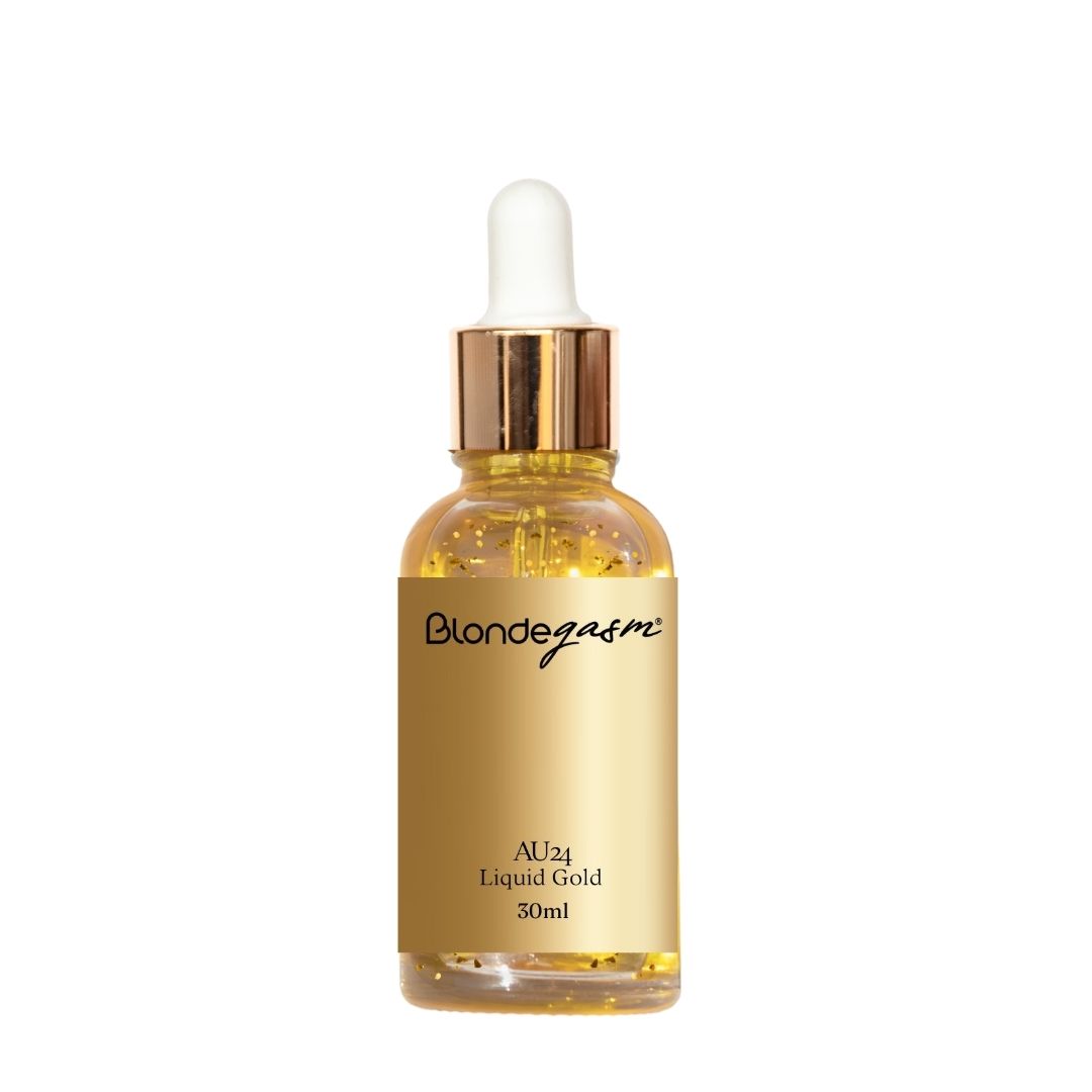 AU24 Liquid Gold – Luxe Hair Oil with Real 24K Gold Flakes | Blondegasm®